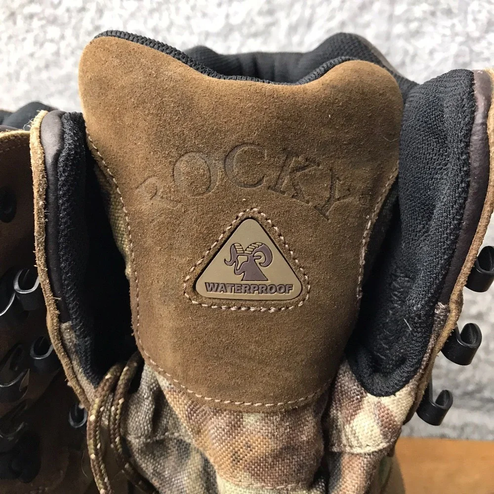 Rocky‎ BlizzardStalker Waterproof Insulated Boots 9M Mossy Oak Camo Hunting Work